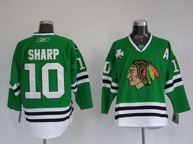 Jerseys Chicago Blackhawks 10 Patrick Sharp Green