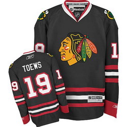 Chicago Blackhawks 19 Jonathan Toews Premier Dark Hockey Black