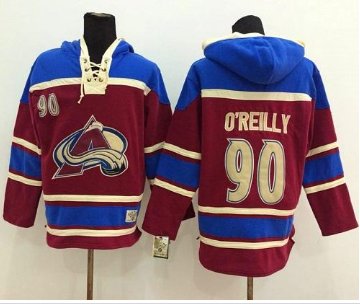 Colorado Avalanche #90 Ryan O'Reilly Red Sawyer Hooded Sweatshirt Stitched NHL Jersey