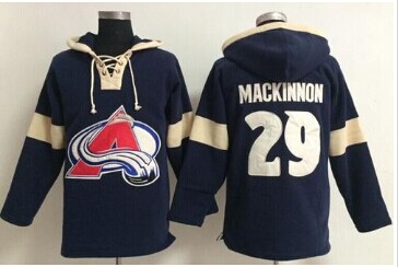 Colorado Avalanche #29 Nathan MacKinnon Blue Pullover NHL Hoodie