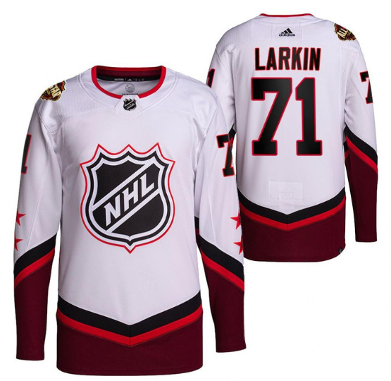 Men's Detroit Red Wings #71 Dylan Larkin 2022 All-Star White Stitched Jersey