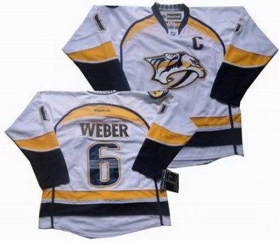 Nashville Predators #6 Shea weber C PATCH white Jersey