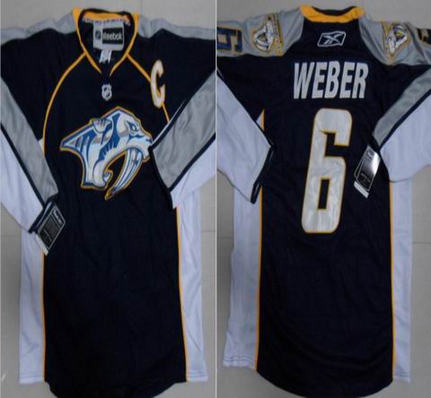 nhl nashville predators 6 weber black C patch