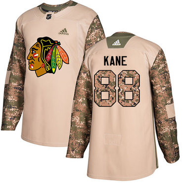 Adidas Blackhawks #88 Patrick Kane Camo Authentic 2017 Veterans Day Stitched Youth NHL Jersey