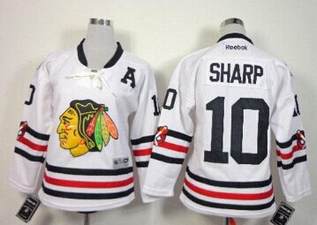 Youth Blackhawks #10 Patrick Sharp White 2015 Winter Classic NHL Jersey