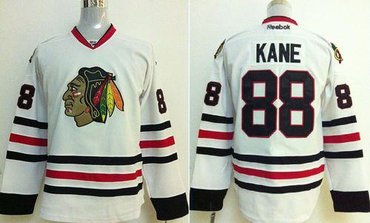 Youth NHL Chicago Blackhawks #88 Patrick Kane White Jersey