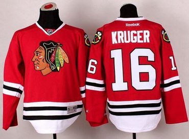 Youth Chicago Blackhawks #16 Marcus Kruger Red 2014 Stadium Series NHL Jersey