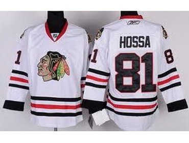 Kids Chicago Blackhawks 81 Marian Hossa White Hockey NHL Jerseys