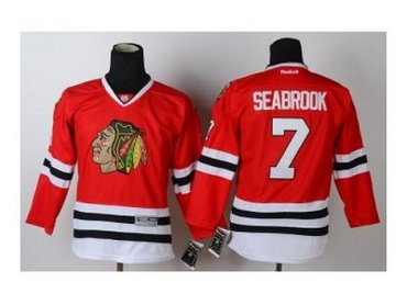 Youth nhl jerseys chicago blackhawks #7 seabrook red