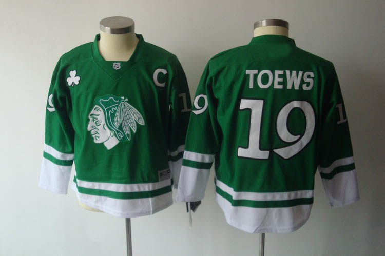 youth chicago blackhawks #19 toews green(2011)