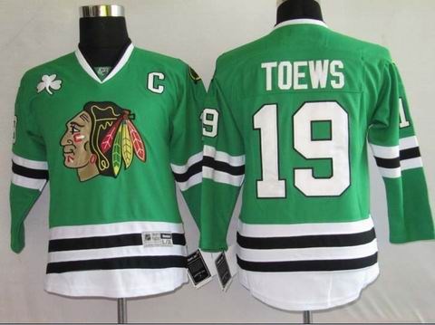 youth nhl chicago blackhawks #19 toews green