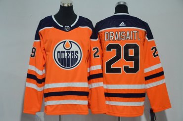 Youth Oilers 29 Leon Draisaitl Orange Adidas Jersey