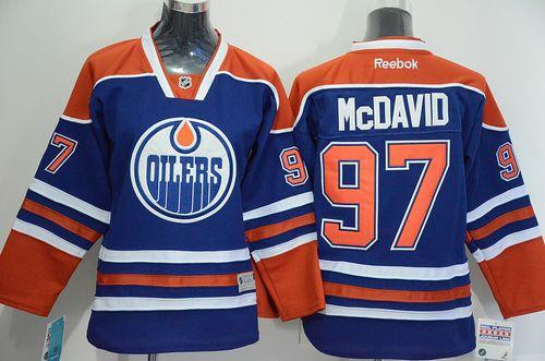 Youth Edmonton Oilers #97 Connor McDavid Light Blue Stitched NHL Jersey