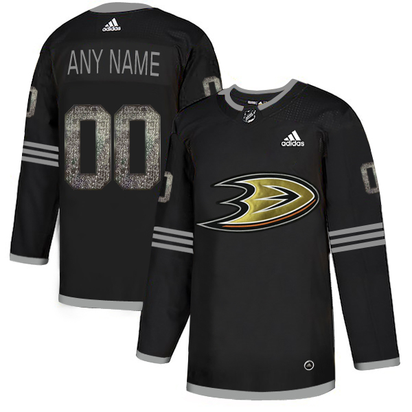 Ducks Black Shadow Logo Print Men's Customized Adidas Jersey