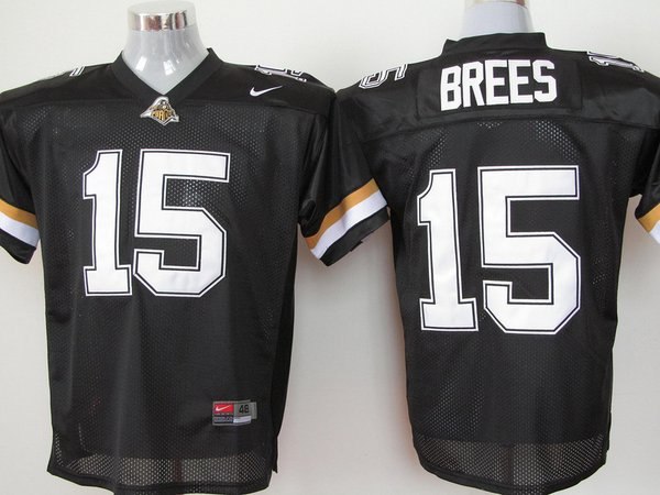 boilermakers #15 drew brees black embroidered ncaa jerseys