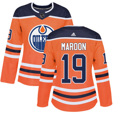 Adidas Oilers #19 Patrick Maroon Orange Home Authentic Women's Stitched NHL Jersey