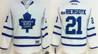 Youth NHL Maple Leafs #21 James Van Riemsdyk White Stitched Jersey