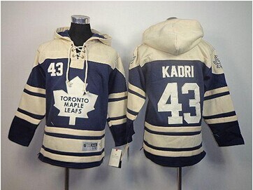 Youth NHL Toronto Maple Leafs #43 Nazem Kadri Blue Sawyer Hooded Sweatshirt Stitched Jersey