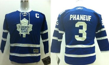 Youth NHL Toronto Maple Leafs #3 Dion Phaneuf Blue Jersey