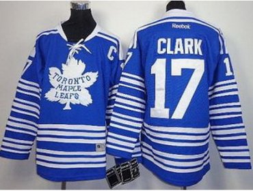 Kids Toronto Maple Leafs 17 Wendel Clark Blue NHL Jerseys