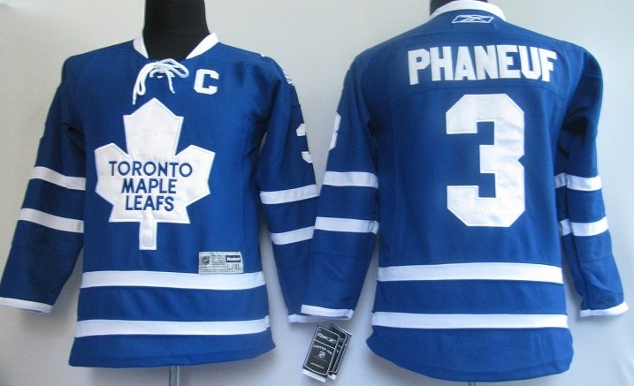 youth pittaburgh toronto maple leafs 3# phaneuf blue(kids jerseys