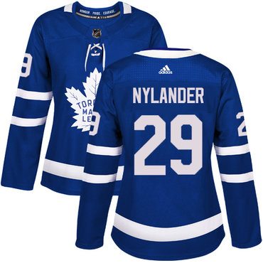 Adidas Maple Leafs #29 William Nylander Blue Home Authentic Women's Stitched NHL Jersey