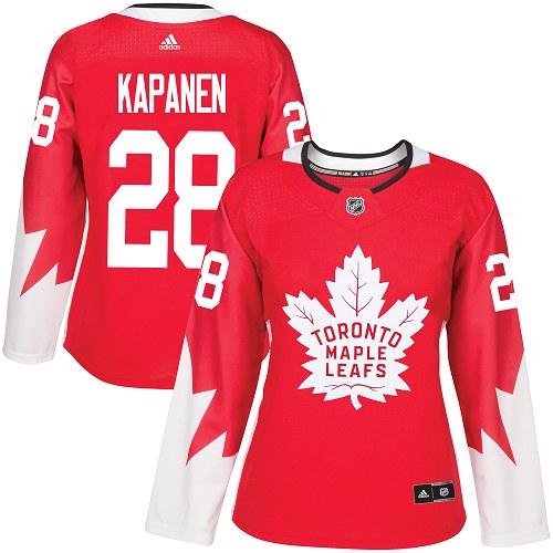 Maple Leafs #28 Kasperi Kapanen Red Alternate Women's Stitched NHL Jersey