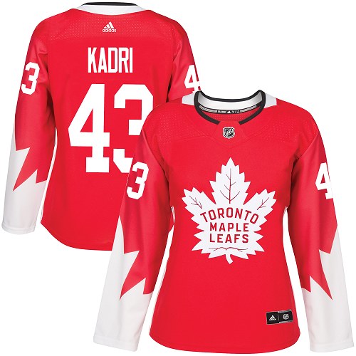 Maple Leafs #43 Nazem Kadri Red Alternate Women's Stitched NHL Jersey