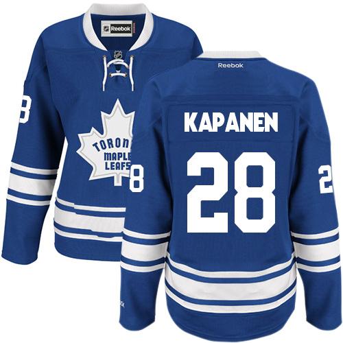 Maple Leafs #28 Kasperi Kapanen Blue Alternate Women's Stitched NHL Jersey