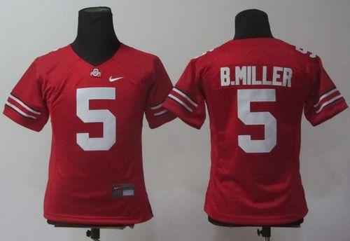 Buckeyes #5 Braxton Miller Red Women's Stitched NCAA Jersey