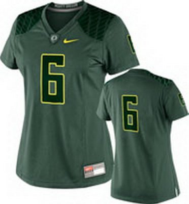 NEW Women Oregon Ducks Green #6 NCAA Jerseys