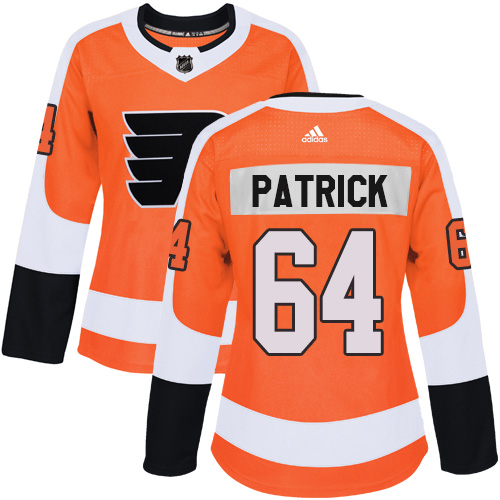 Adidas Flyers #64 Nolan Patrick Orange Home Authentic Women's Stitched NHL Jersey