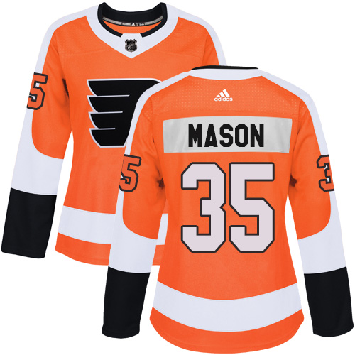 Adidas Flyers #35 Steve Mason Orange Home Authentic Women's Stitched NHL Jersey