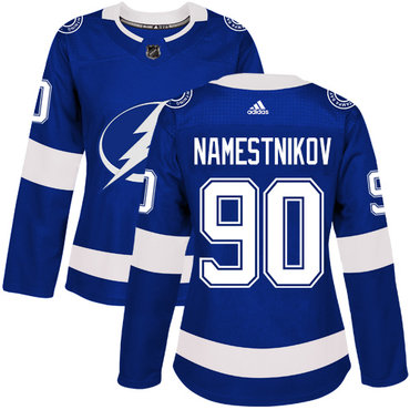 Adidas Lightning #90 Vladislav Namestnikov Blue Home Authentic Women's Stitched NHL Jersey