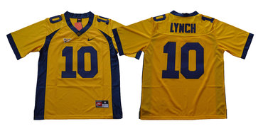 California Golden Bears 10 Marshawn Lynch Gold College Football Jersey