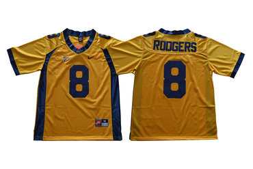 California Golden Bears 8 Aaron Rodgers Gold College Football Jersey