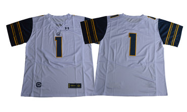 California Golden Bears 1 DeSean Jackson White College Football Jersey