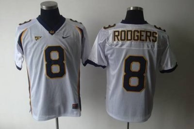 golden bears #8 rodgers white embroidered ncaa jersey