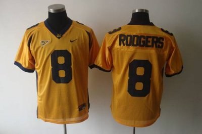 golden bears #8 rodgers gold embroidered ncaa jersey