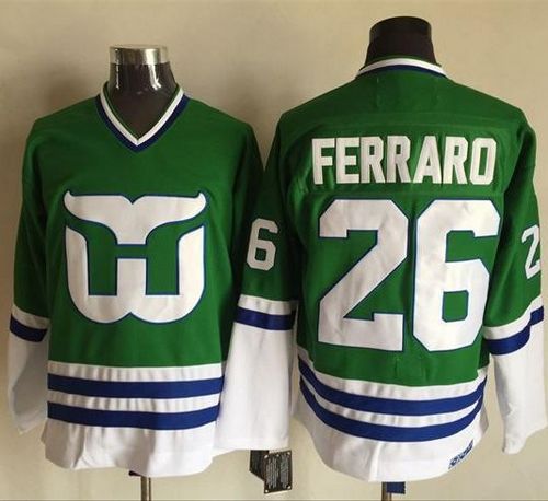 Whalers #26 Ray Ferraro Green CCM Throwback Stitched NHL Jersey