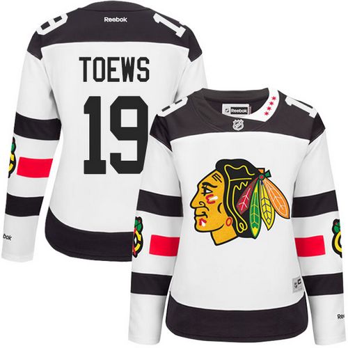 Blackhawks #19 Jonathan Toews White 2016 Stadium Series Women's Stitched NHL Jersey