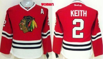 Women Chicago Blackhawks #2 Duncan Keith Red Home Stitched NHL Jersey