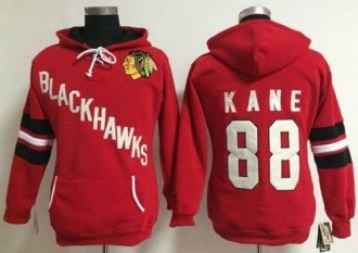 Women's NHL Blackhawks #88 Patrick Kane Red Old Time Heidi Hoodie