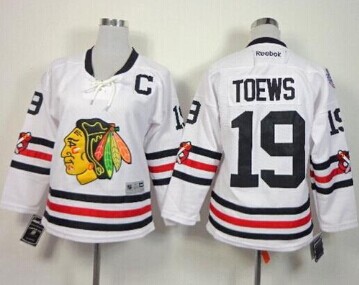 Women's Blackhawks #19 Jonathan Toews White 2015 Winter Classic NHL Jersey