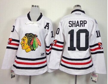 Women's Blackhawks #10 Patrick Sharp White 2015 Winter Classic NHL Jersey