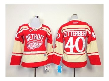 women nhl jerseys detroit red wings #40 zetterberg red(2014 winter classic)