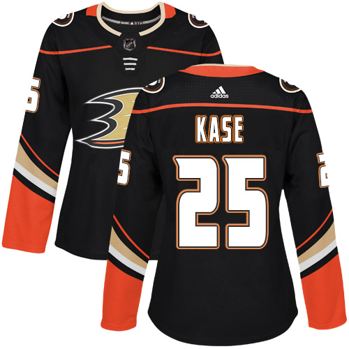 Adidas Ducks #25 Ondrej Kase Black Home Authentic Women's Stitched NHL Jersey