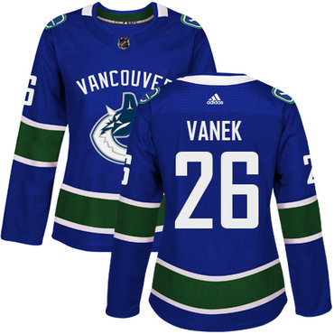 Adidas Canucks #26 Thomas Vanek Blue Home Authentic Women's Stitched NHL Jersey