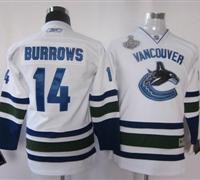 youth nhl vancouver canucks 14 burrows white 2011 stanley cup