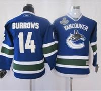 youth nhl vancouver canucks 14 burrows blue 2011 stanley cup